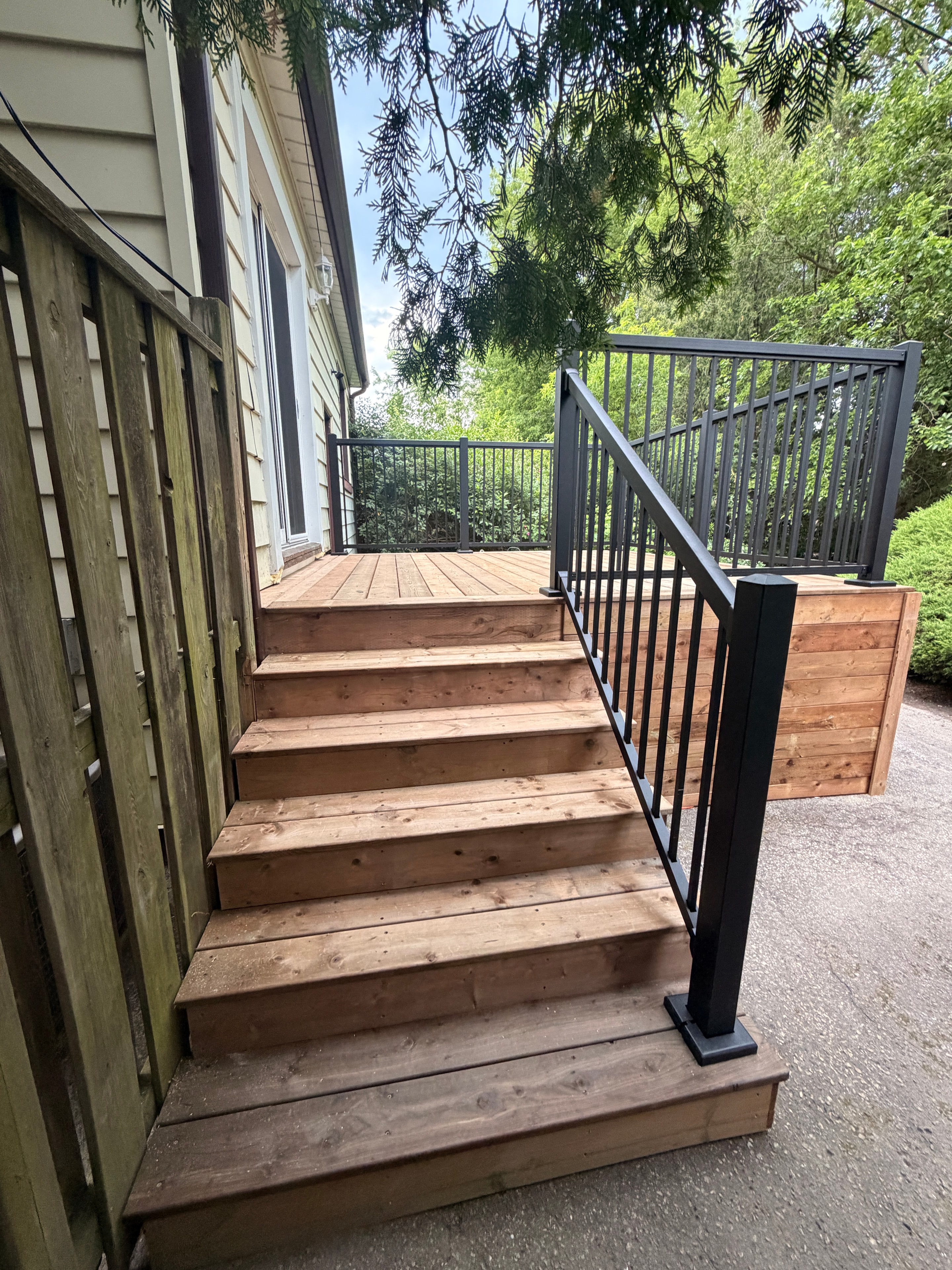 Pressure-Treated Lumber Deck & Stairs
